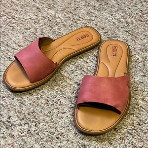 Born Jada Dusty Pink Slide Sandals Size 10M